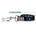 Load image into Gallery viewer, Dog Leash - Pennsylvania Flag Silhouette WELCOME TO PENNSYLVANIA
