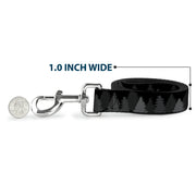 Dog Leash - Pine Tree Silhouettes Black/Grays