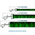 Load image into Gallery viewer, Dog Leash - Pine Tree Silhouettes Black/Greens
