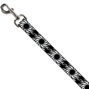 Dog Leash - Pinwheel Black/White