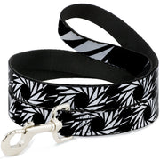 Dog Leash - Pinwheel Black/White