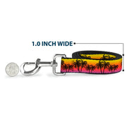 Dog Leash - Palm Trees Sunset Fade/Black