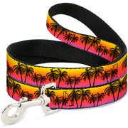 Dog Leash - Palm Trees Sunset Fade/Black