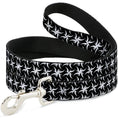 Load image into Gallery viewer, Dog Leash - Pinwheel Plumes White/Black
