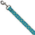 Load image into Gallery viewer, Dog Leash - Pinwheel Plumes Beige/Turquoise
