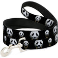 Load image into Gallery viewer, Dog Leash - Panda w/Gold Chain Black
