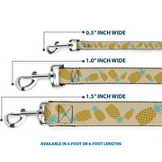 Dog Leash - Pineapples Rotating Tan