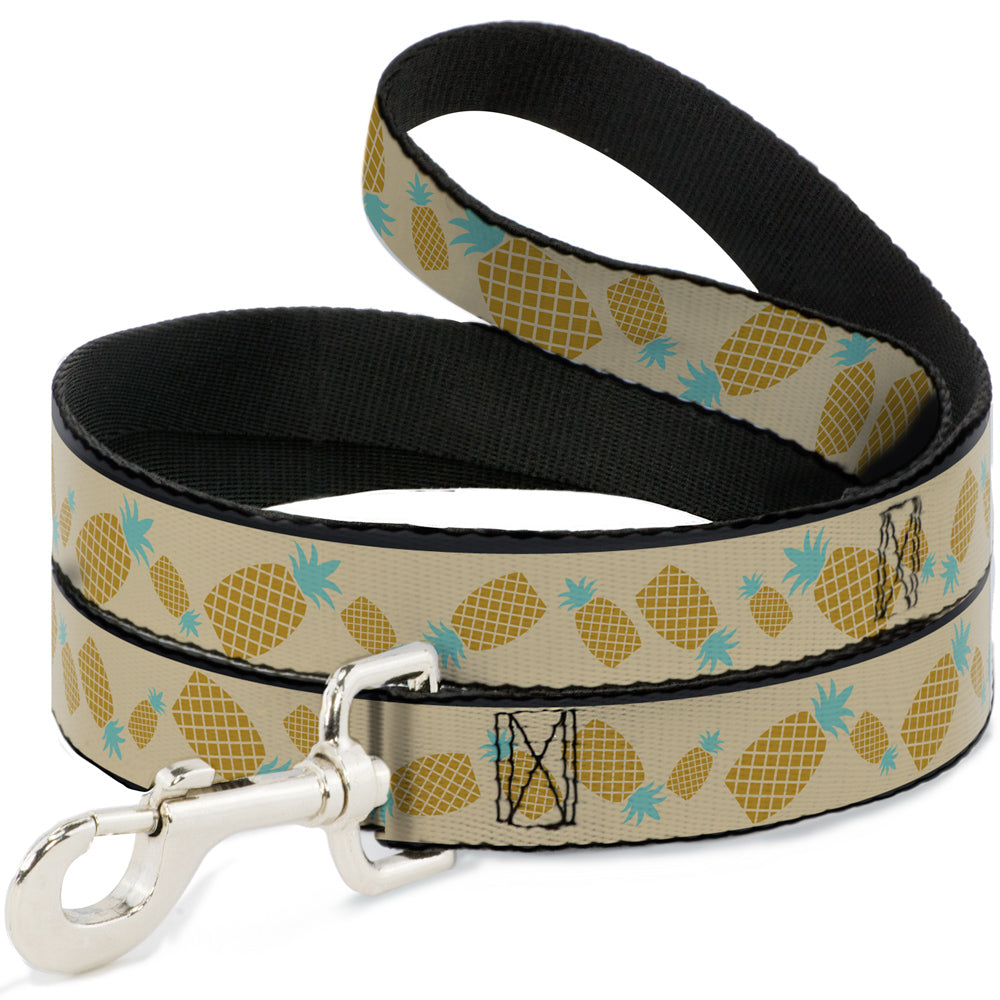 Dog Leash - Pineapples Rotating Tan