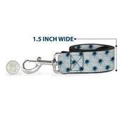 Dog Leash - Palm Trees & Waves Monogram Blues/White