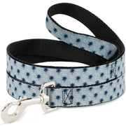 Dog Leash - Palm Trees & Waves Monogram Blues/White