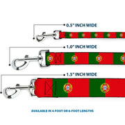 Dog Leash - Portugal Flag Green/Red