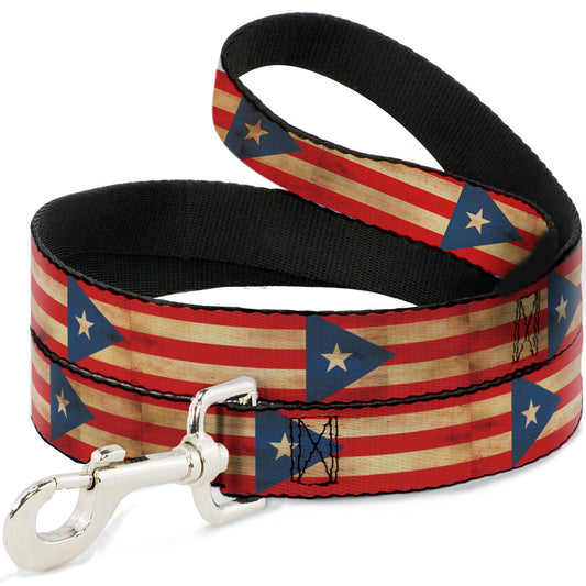 Dog Leash - Puerto Rico Flag Continuous Vintage