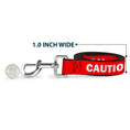 Load image into Gallery viewer, Dog Leash - Pet Quote CAUTION Red/White
