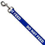 Dog Leash - Pet Quote DO NOT FEED Navy/White