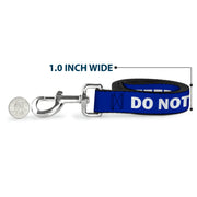 Dog Leash - Pet Quote DO NOT FEED Navy/White