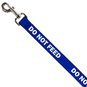 Dog Leash - Pet Quote DO NOT FEED Navy/White