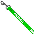 Load image into Gallery viewer, Dog Leash - Pet Quote FRIENDLY Green/White
