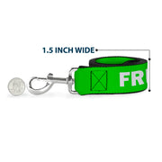 Dog Leash - Pet Quote FRIENDLY Green/White