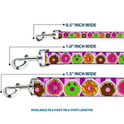 Dog Leash - Sprinkle Donut Expressions Pink