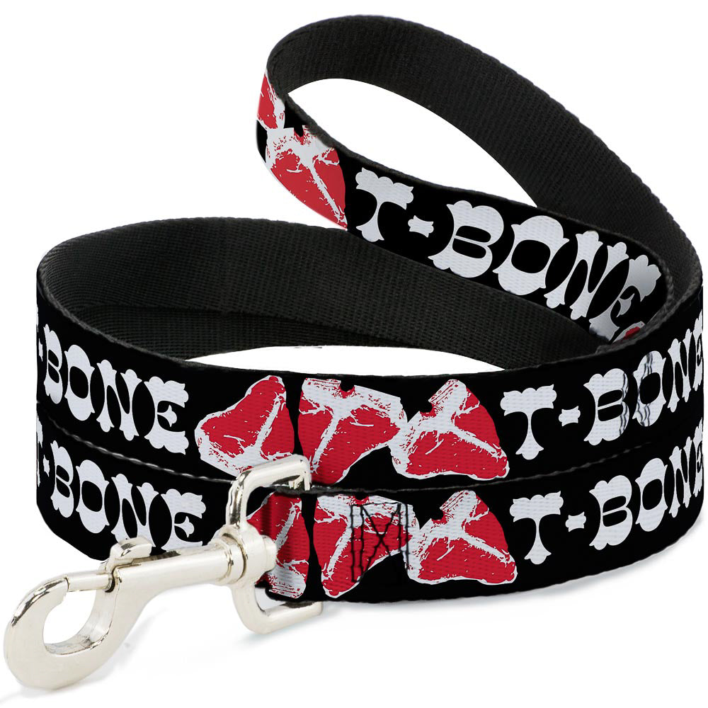 Dog Leash - Steaks w/T-BONE Text
