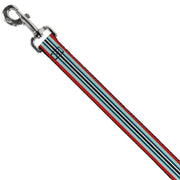 Dog Leash - Stripes Red/Blues/White