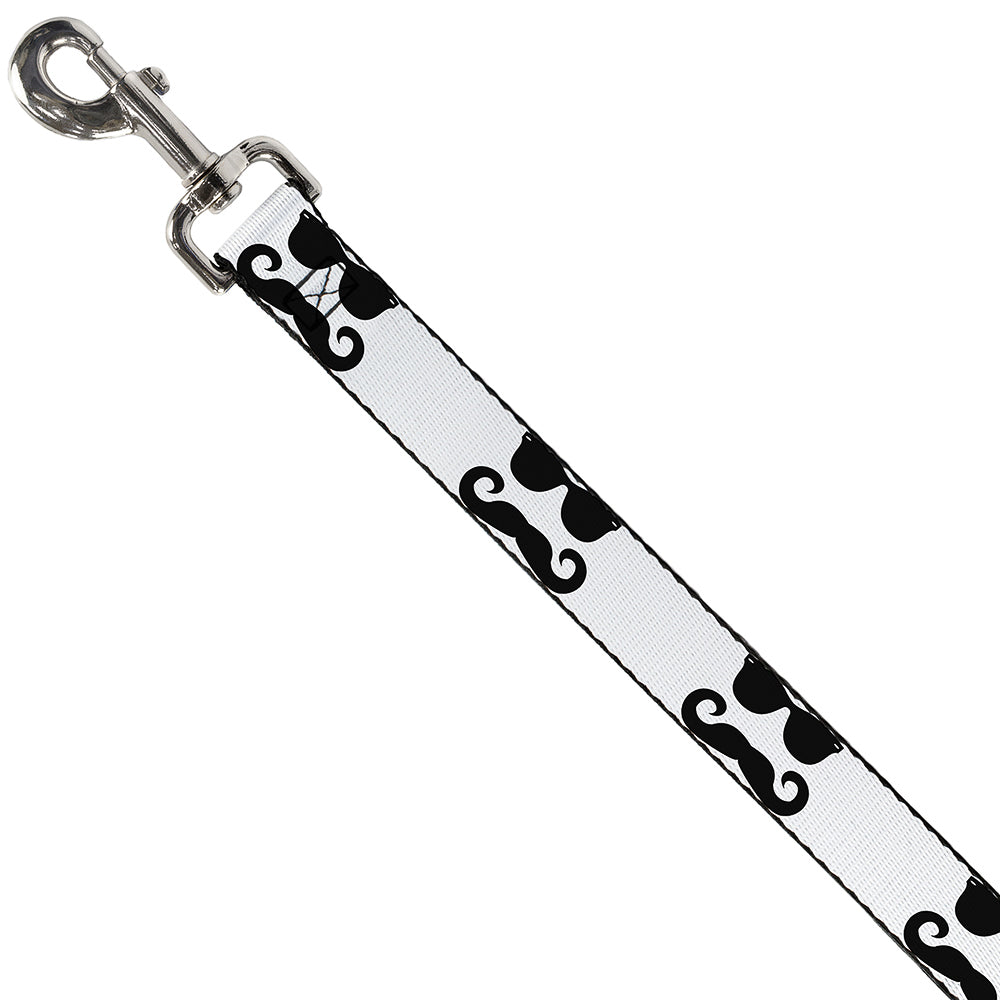 Dog Leash - Sunglasses & Mustache White/Black