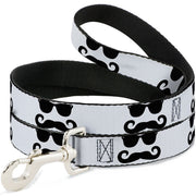 Dog Leash - Sunglasses & Mustache White/Black