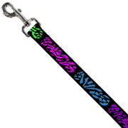 Dog Leash - SWAGG Black/Zebra Multi Neon