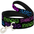 Load image into Gallery viewer, Dog Leash - SWAGG Black/Zebra Multi Neon
