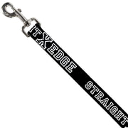 Dog Leash - STRAIGHT EDGE Black/White