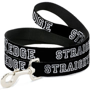 Dog Leash - STRAIGHT EDGE Black/White