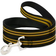 Dog Leash - Stripe Black/Gold