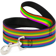 Dog Leash - Stripes Purple/Orange/Green/Yellow/Pink/Blue