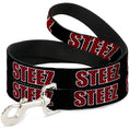 Load image into Gallery viewer, Dog Leash - STEEZ Black/Checker Black/Red
