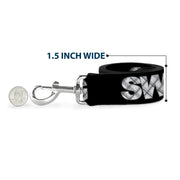Dog Leash - SWAG Black/Plaid X White/Gray