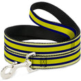 Load image into Gallery viewer, Dog Leash - Stripes Light Yellow/Navy/Yellow
