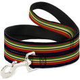 Load image into Gallery viewer, Dog Leash - Stripes Navy/Red/Yellow/Black/White/Green
