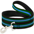 Load image into Gallery viewer, Dog Leash - Stripes Brown/Green/Baby Blue
