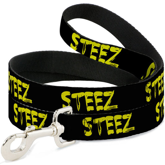 Dog Leash - STEEZ Brushed Black/Yellow