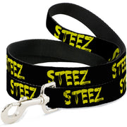 Dog Leash - STEEZ Brushed Black/Yellow