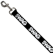Dog Leash - SWAG Black/White