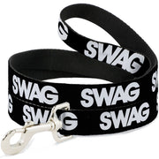 Dog Leash - SWAG Black/White