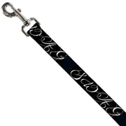 Dog Leash - SWAG Script Black/White