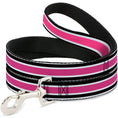 Load image into Gallery viewer, Dog Leash - Stripes White/Black/White/Pink
