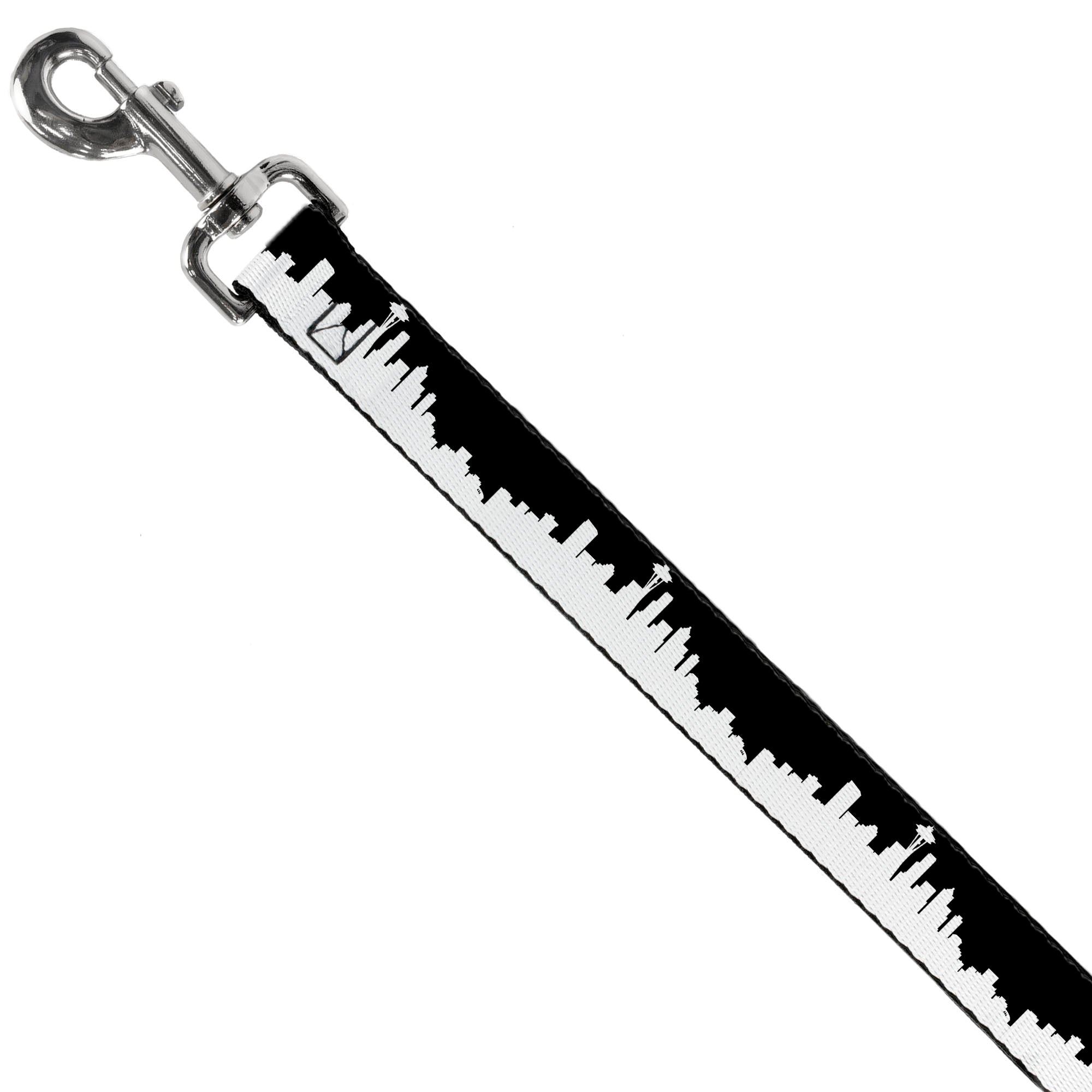 Dog Leash - Seattle Solid Skyline Black/White
