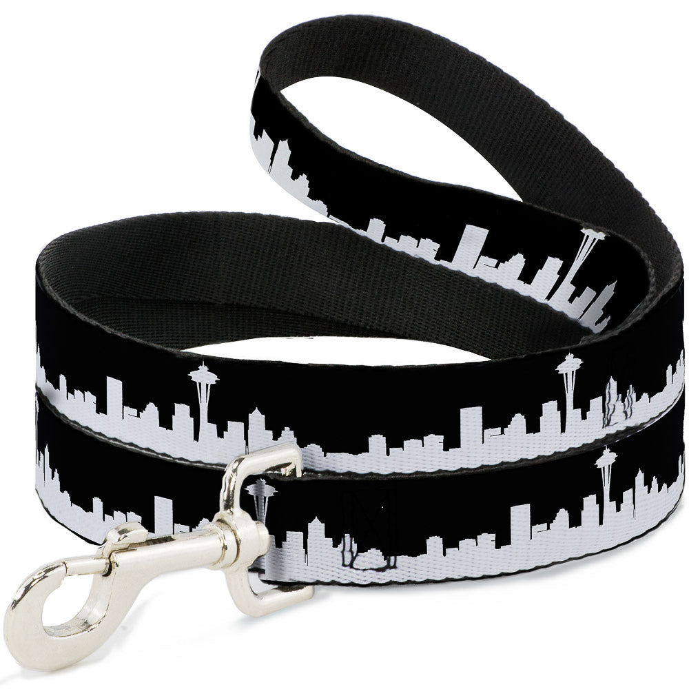 Dog Leash - Seattle Solid Skyline Black/White