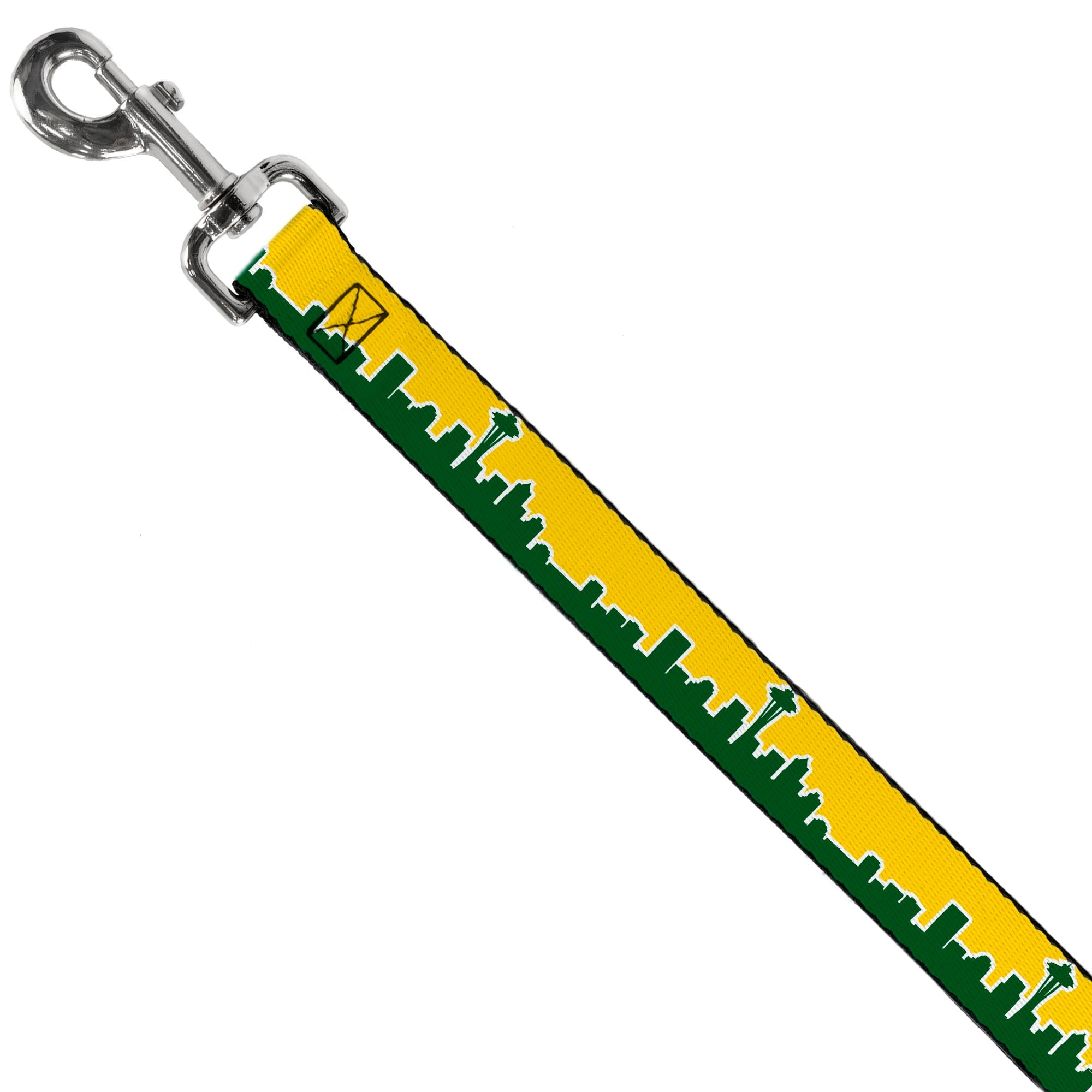 Dog Leash - Seattle Skyline Yellow/Emerald Green