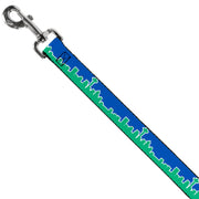 Dog Leash - Seattle Skyline Blue/Green
