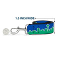 Load image into Gallery viewer, Dog Leash - Seattle Skyline Blue/Green
