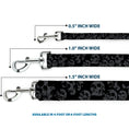 Load image into Gallery viewer, Dog Leash - Skulls Stacked Weathered Black/Gray
